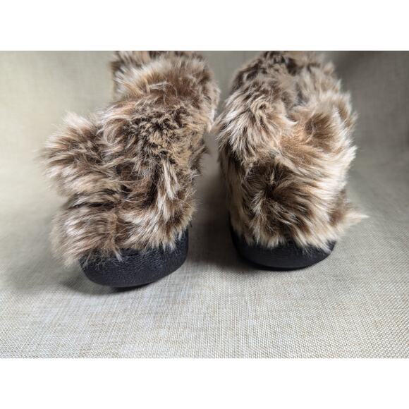 Isotoner Women's Eco-Comfort Memory Foam Faux Fur Hoodback Slipper Soft sz 9 - Picture 5 of 7
